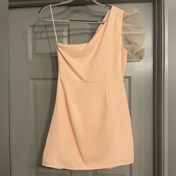 TCEC Leave Them Speechless Pale Pink One Shoulder Dress - Picture 8 of 9